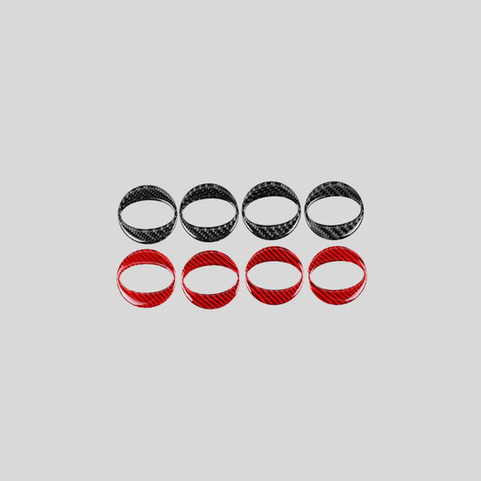 JDMuscle [22-26 WRX] P&S Series Carbon Fiber Wheel Center Cap Covers 4 PC | Black Carbon Fiber/ Red Carbon Fiber*Clearance*No Returns*