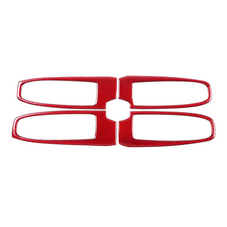 JDMuscle [22-26 WRX] P&S Series Carbon Fiber Window Switch Trim Covers 4 PC | Black Carbon Fiber/ Red Carbon Fiber*Clearance*No Returns*