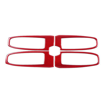 JDMuscle [22-26 WRX] P&S Series Carbon Fiber Window Switch Trim Covers 4 PC | Black Carbon Fiber/ Red Carbon Fiber*Clearance*No Returns*