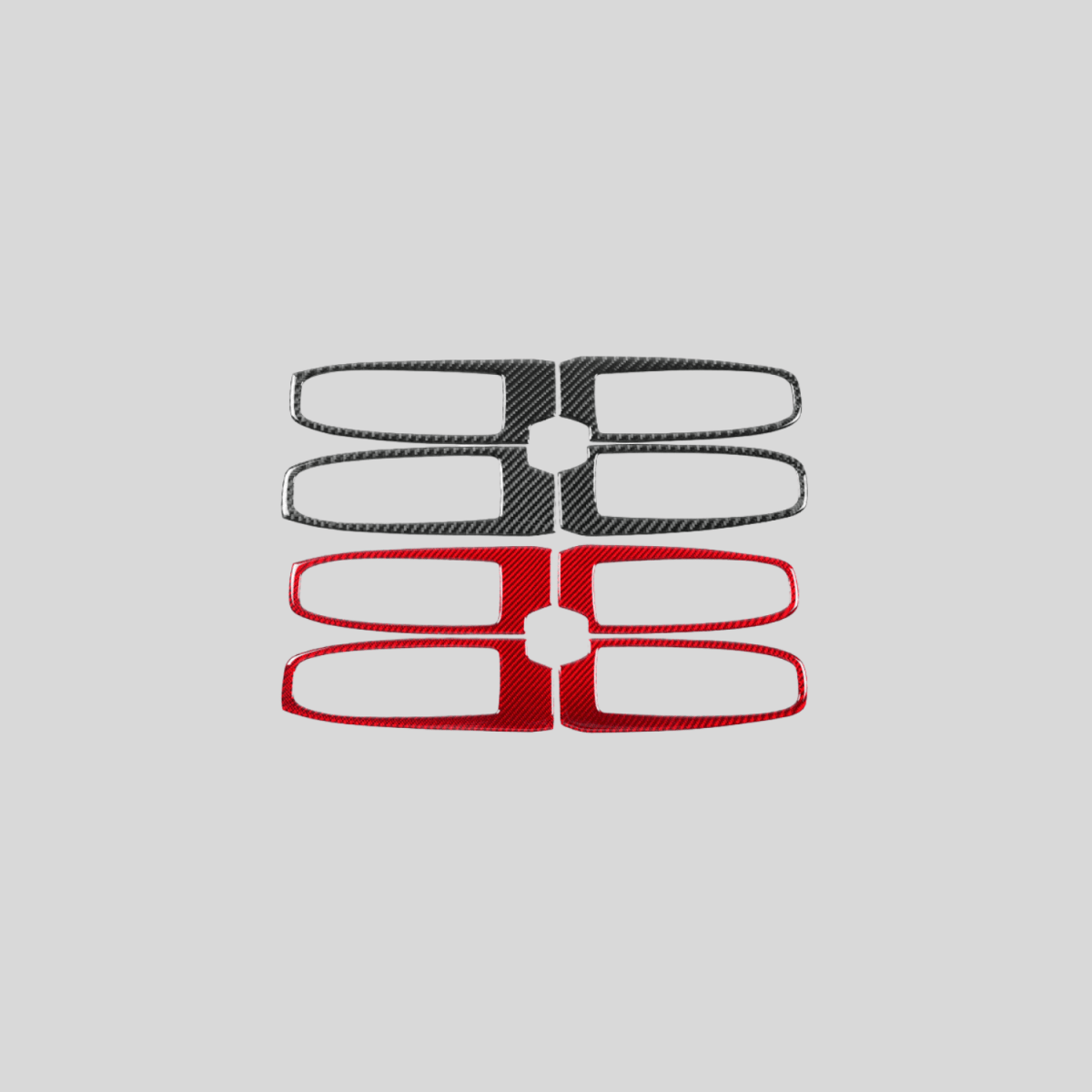 JDMuscle [22-26 WRX] P&S Series Carbon Fiber Window Switch Trim Covers 4 PC | Black Carbon Fiber/ Red Carbon Fiber*Clearance*No Returns*