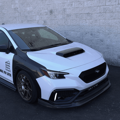 JDMuscle [22-26 WRX] GC8 Style Pre-Preg Carbon Fiber Hood Scoop