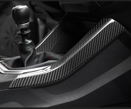 JDMuscle [22-26 WRX] Tanso Pre-preg Carbon Fiber Center Console Side Trim Covers
