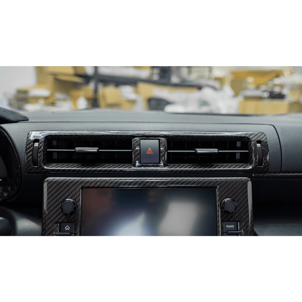 JDMuscle [22+ BRZ/GR86] Pre-preg Carbon Fiber Center AC Vent Cover w/ Gloss Finish *Clearance* No Returns*