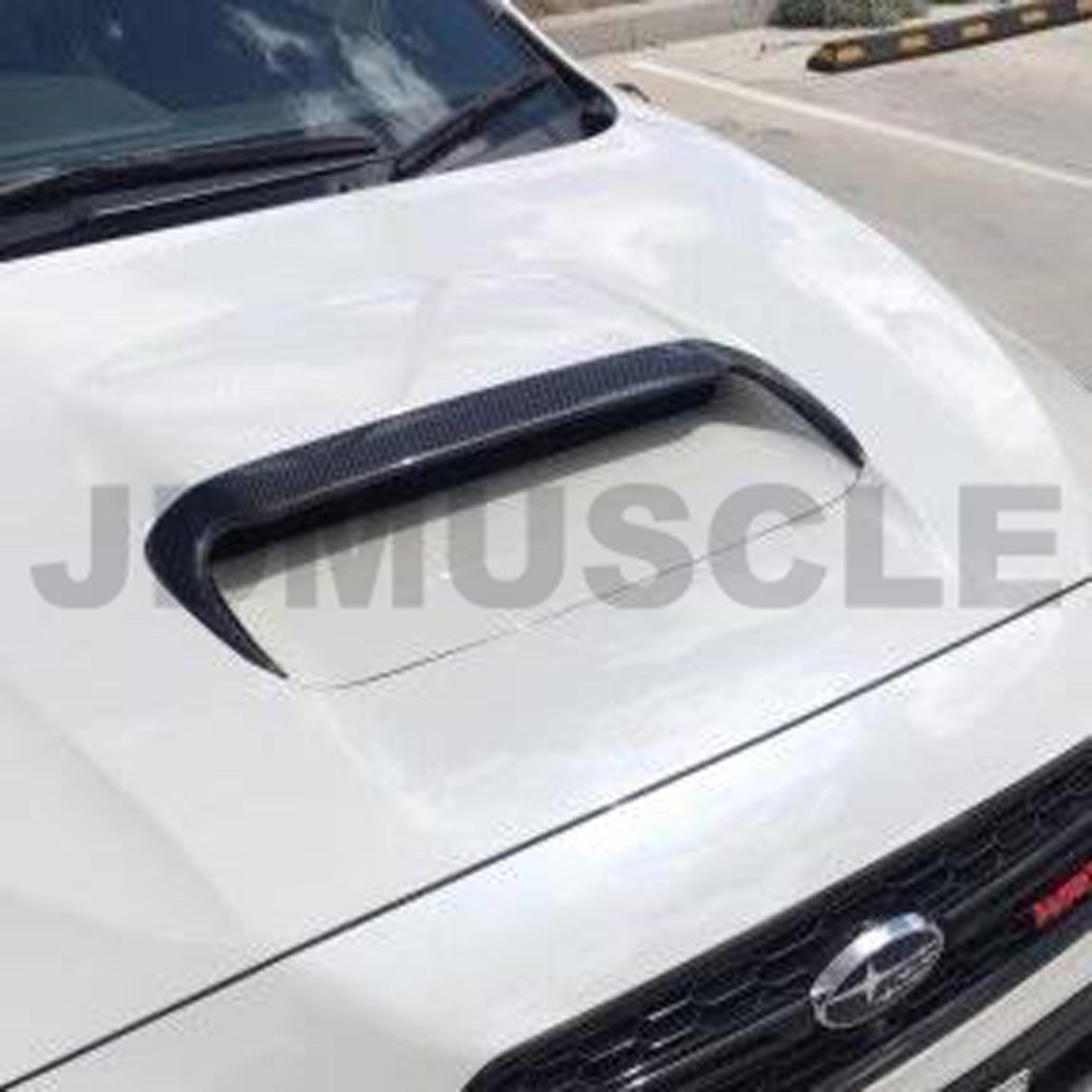 JDMuscle [15-21 WRX/STI] Carbon Fiber Hood Scoop Trim Cover *Special Order*