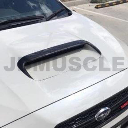 JDMuscle [15-21 WRX/STI] Carbon Fiber Hood Scoop Trim Cover *Special Order*