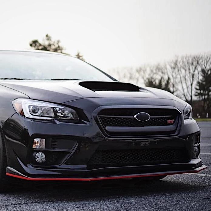 JDMuscle [15-17 WRX/STI] OE Style Front Lip Gloss/Matte Black with Color Accent *Special Order*