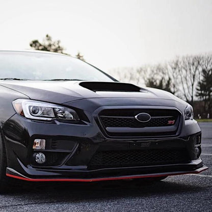 JDMuscle [15-17 WRX/STI] OE Style Front Lip Gloss/Matte Black with Color Accent *Special Order*