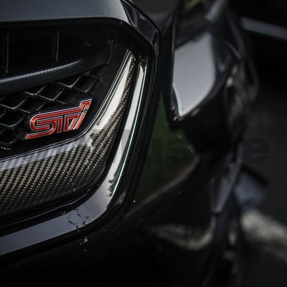 JDMuscle [15-17 WRX/STI] Pre-preg Carbon Fiber Grille Cover *Special Order*