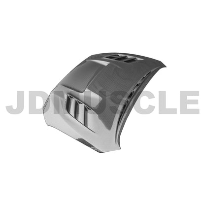 JDMuscle [15-21 WRX/STI] Carbon Fiber Hood V2 w/ Heat Extract
