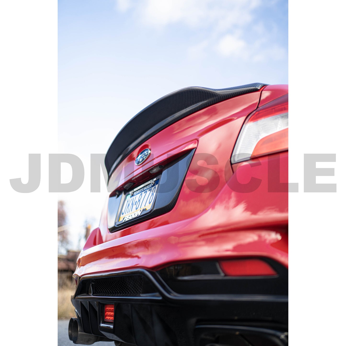 JDMuscle [15-21 WRX/STI] Vacuum-Fused Carbon Fiber Trunk Duck Bill V3