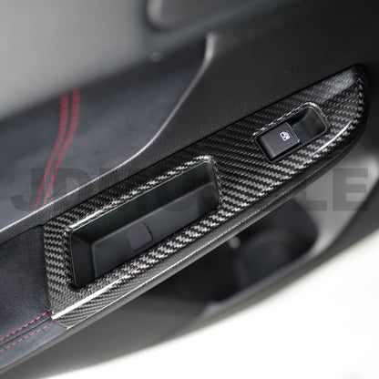 JDMuscle [15-16 WRX/STI] Pre-Preg Carbon Fiber Window Switch Cover *Clearance*No Returns*