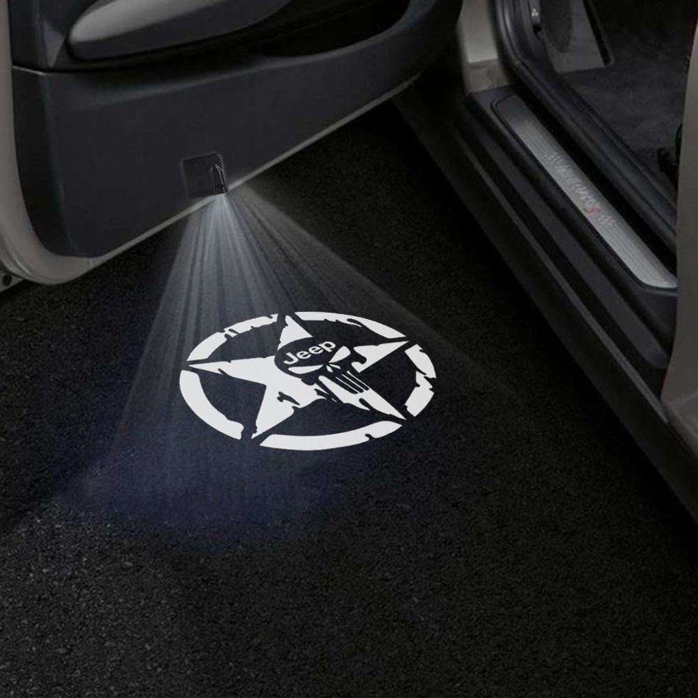 Jeep Commander Door Stick On Puddle Lights Various Designs 2022-2026