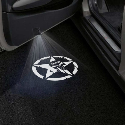 Jeep Compass Door Stick On Puddle Lights Various Designs 2007-2026