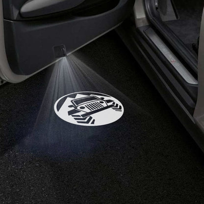 Jeep Wrangler JK Door Stick On Puddle Lights Various Designs 2007-2018