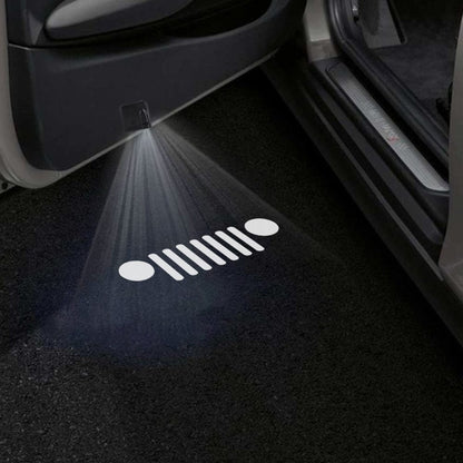 Jeep Wrangler JL Door Stick On Puddle Lights Various Designs 2018-2026