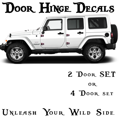 Blue print Door hinge decals 23