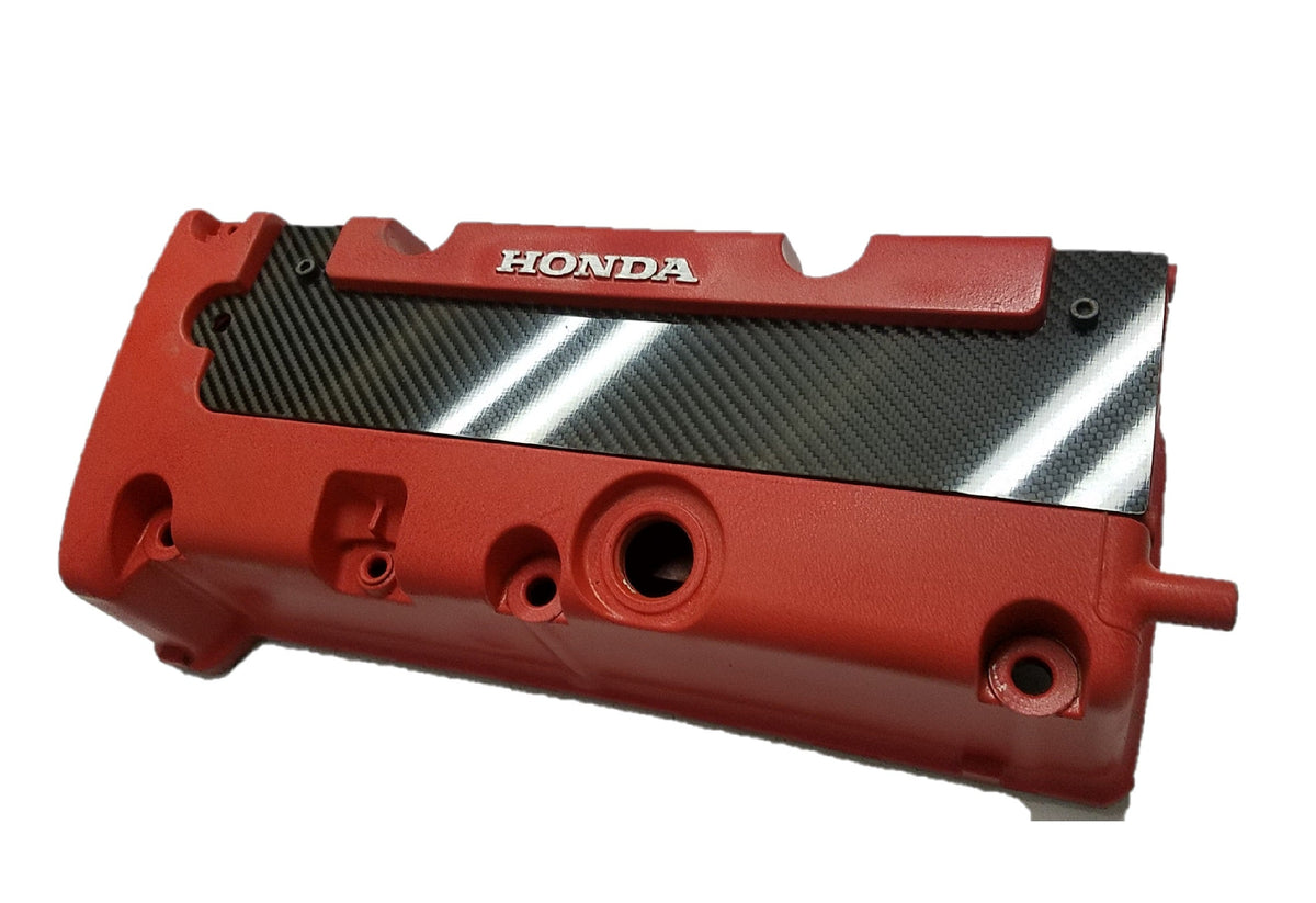 CARBON FIBER CUSTOM TEXT K Series Spark Plug Cover INSERT K20 K24 RSX TSX Si