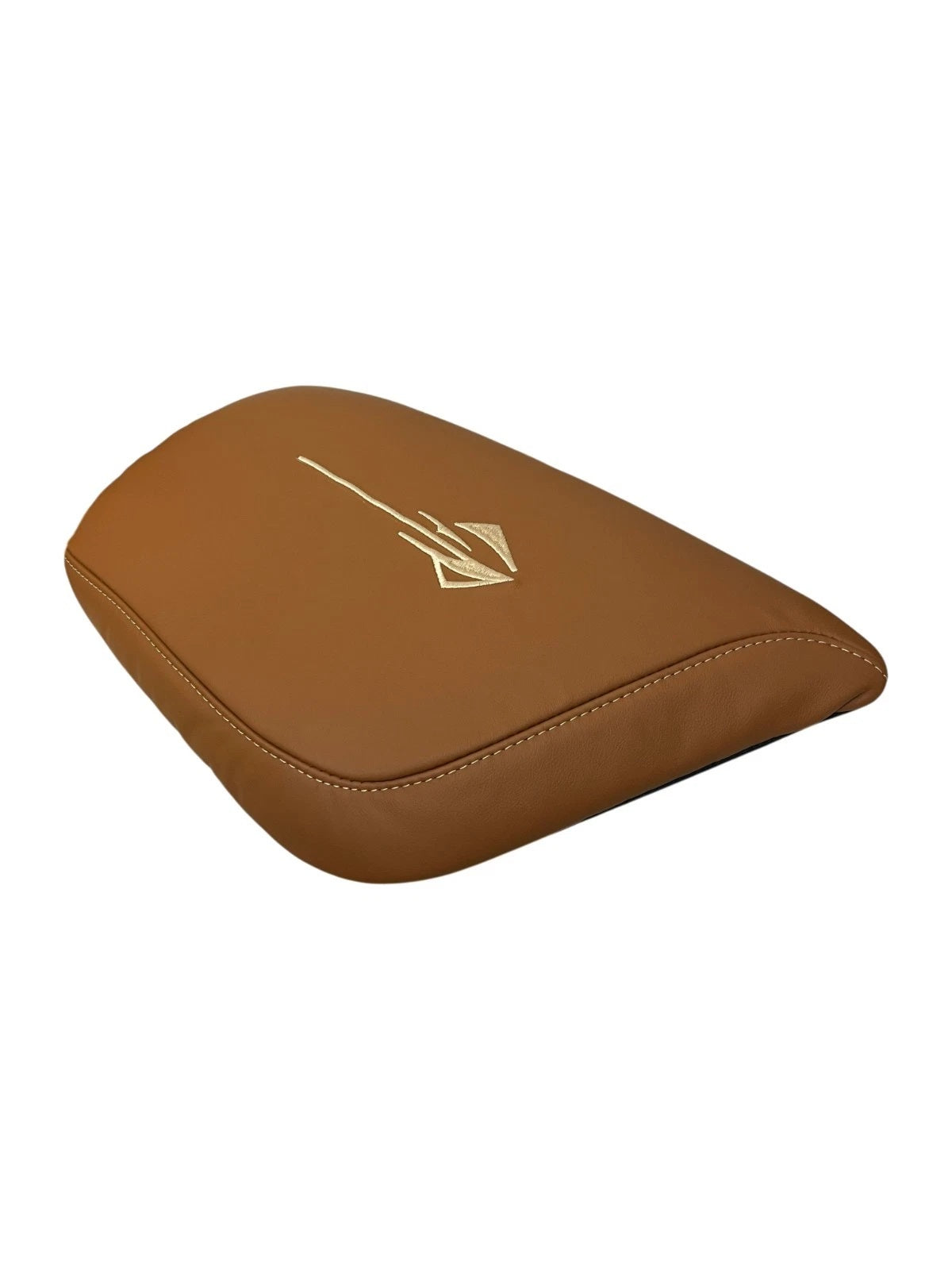 For 2015 2016 2017 2018 2019 Chevy Corvette C7 Kalahari Brown Suede & Leather Console Armrest Cover