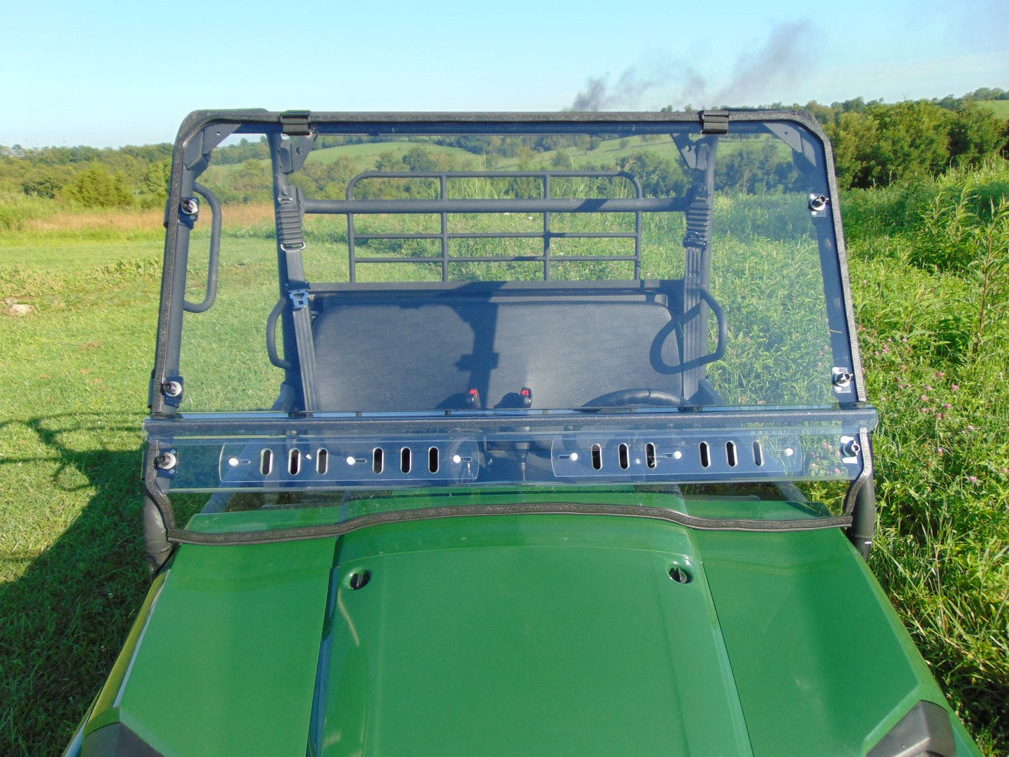 Kawasaki Pro-MX - 2 Pc Windshield with Clamp, Vent, and Hard Coat Options