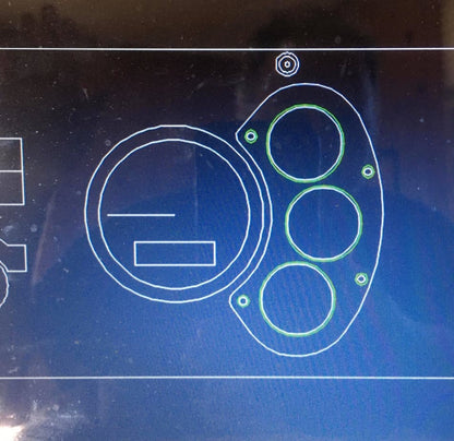 KCB Fabrication 3 Gauge Cluster Mount