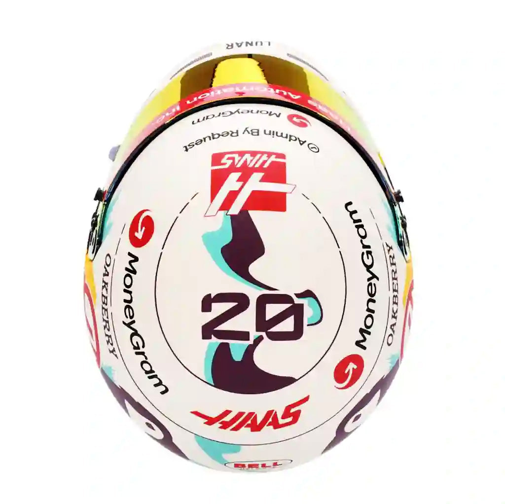 Bell HP77 Kevin Magnussen 1:2 Scale F1 Mini Helmet | Haas 2024 F1 Season