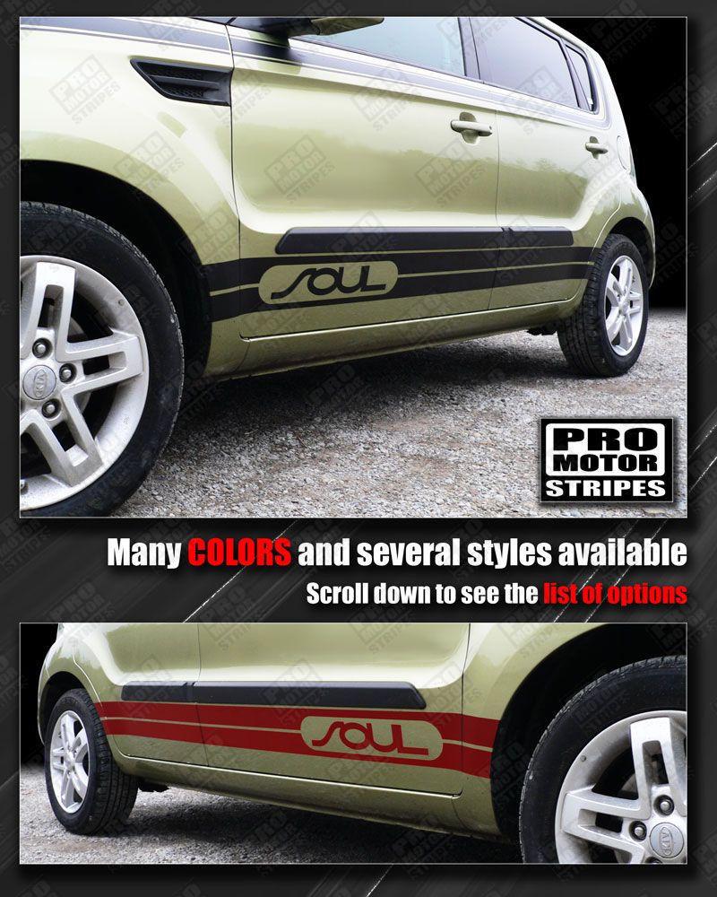 Kia SOUL 2008-2019 Rocker Panel Side Sport Stripes
