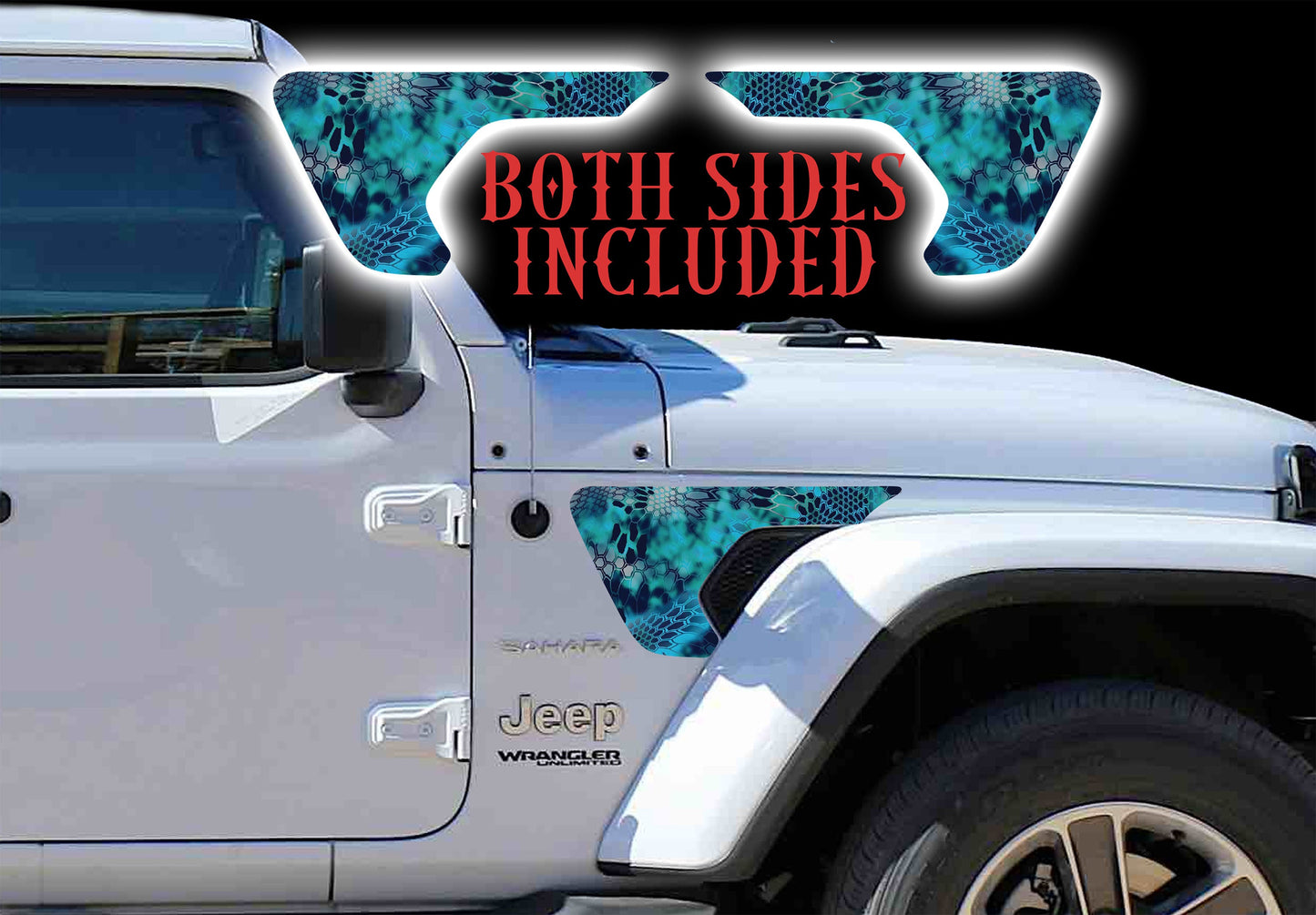 Kryptek blue fender vent for the JL or JT 2018 or newer 108