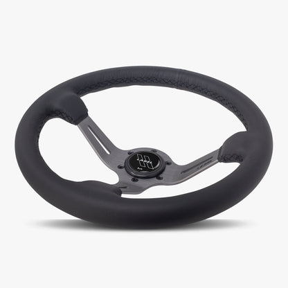 The Le Mans | Black Leather | Graphite Spoke | Black Stitch