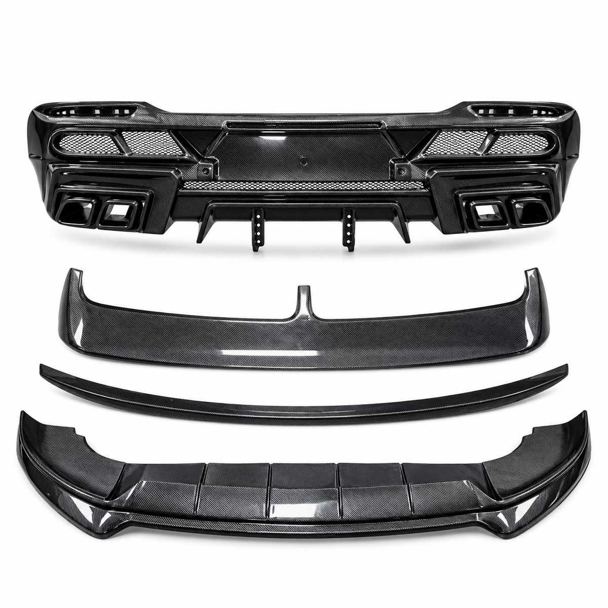 4PC LD Style Carbon Fiber Aerodynamic Body Kit for Mercedes GLE Coupe