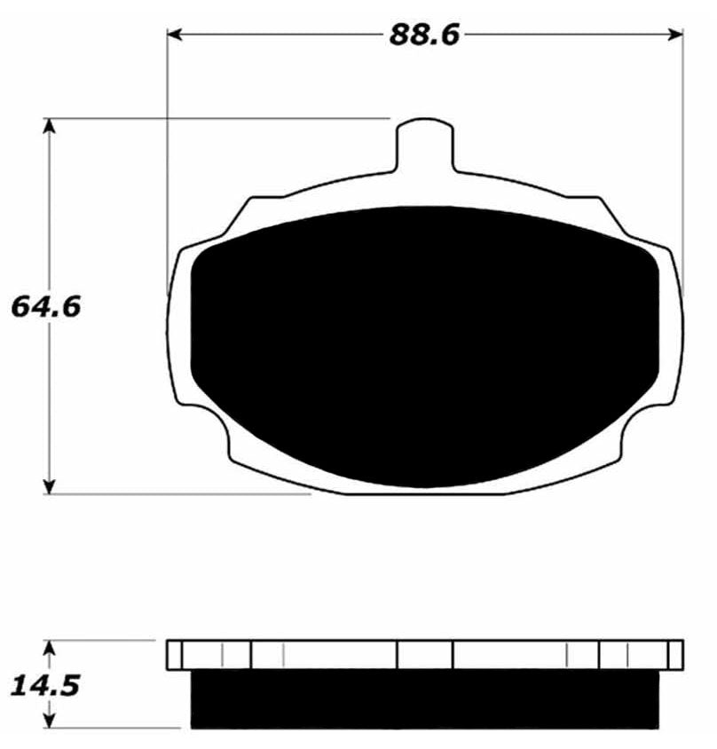 Porterfield Brake Pads for 1975 MG MGB
