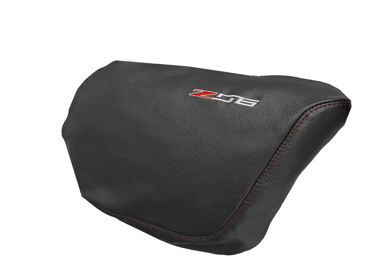 Compatible With Chevy Corvette C7 Z06 2015-2019 Embroidered Leather Console Lid Armrest Cover