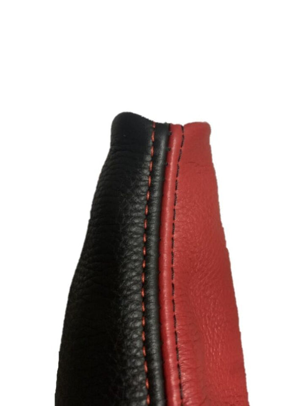 2005-2009 FORD MUSTANG GT Red & Black Leather Manual Shift Boot Cover