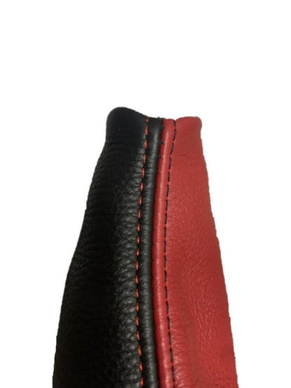 2005-2009 FORD MUSTANG GT Red & Black Leather Manual Shift Boot Cover