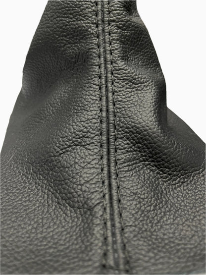 Black Stitch Leather Manual Shift Boot Cover For Ford Mustang GT 2010 2011 2012 2013 2014