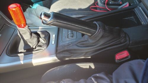 For 2003-2010 Subaru Legacy Outback Genuine Leather Parking Brake & Shift Boot Cover Set