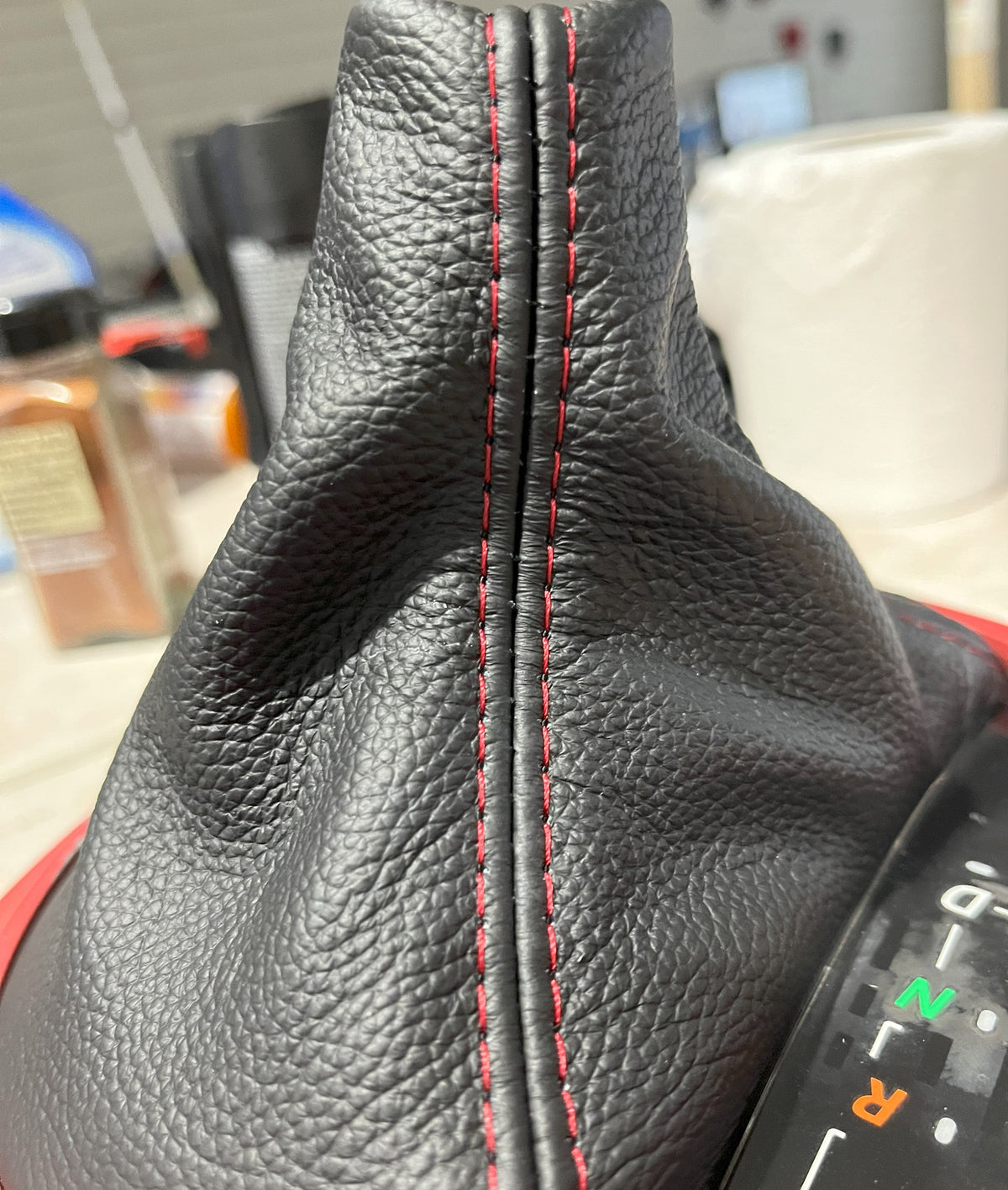 Genuine Leather Automatic Shift & Handbrake Boot Cover For 2012-2020 Subaru BRZ Scion FR-S Toyota GT86