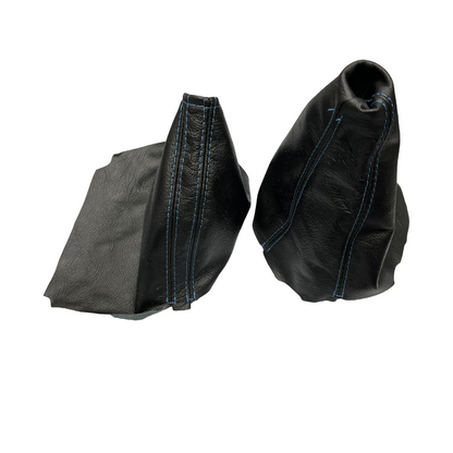 For 2003-2010 Subaru Legacy Outback Genuine Leather Parking Brake & Shift Boot Cover Set
