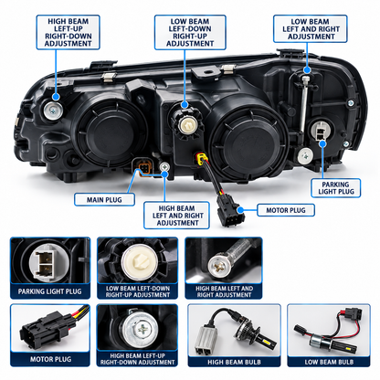 Japan Made LED Headlights for Nissan Skyline R34 GTR GTT