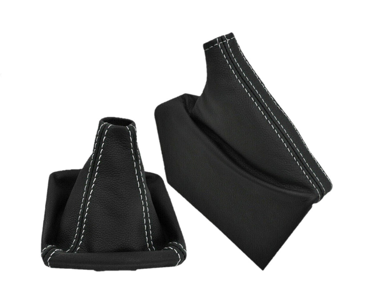 For 2003-2010 Subaru Legacy Outback Genuine Leather Parking Brake & Shift Boot Cover Set