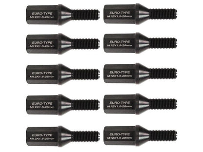Godspeed Euro-Type Taper Cone Lug Bolts 10 Piece Set