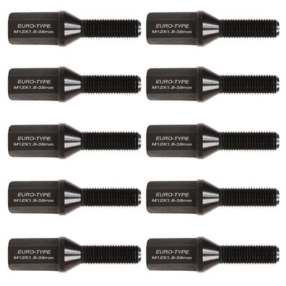 Godspeed Euro-Type Taper Cone Lug Bolts 10 Piece Set