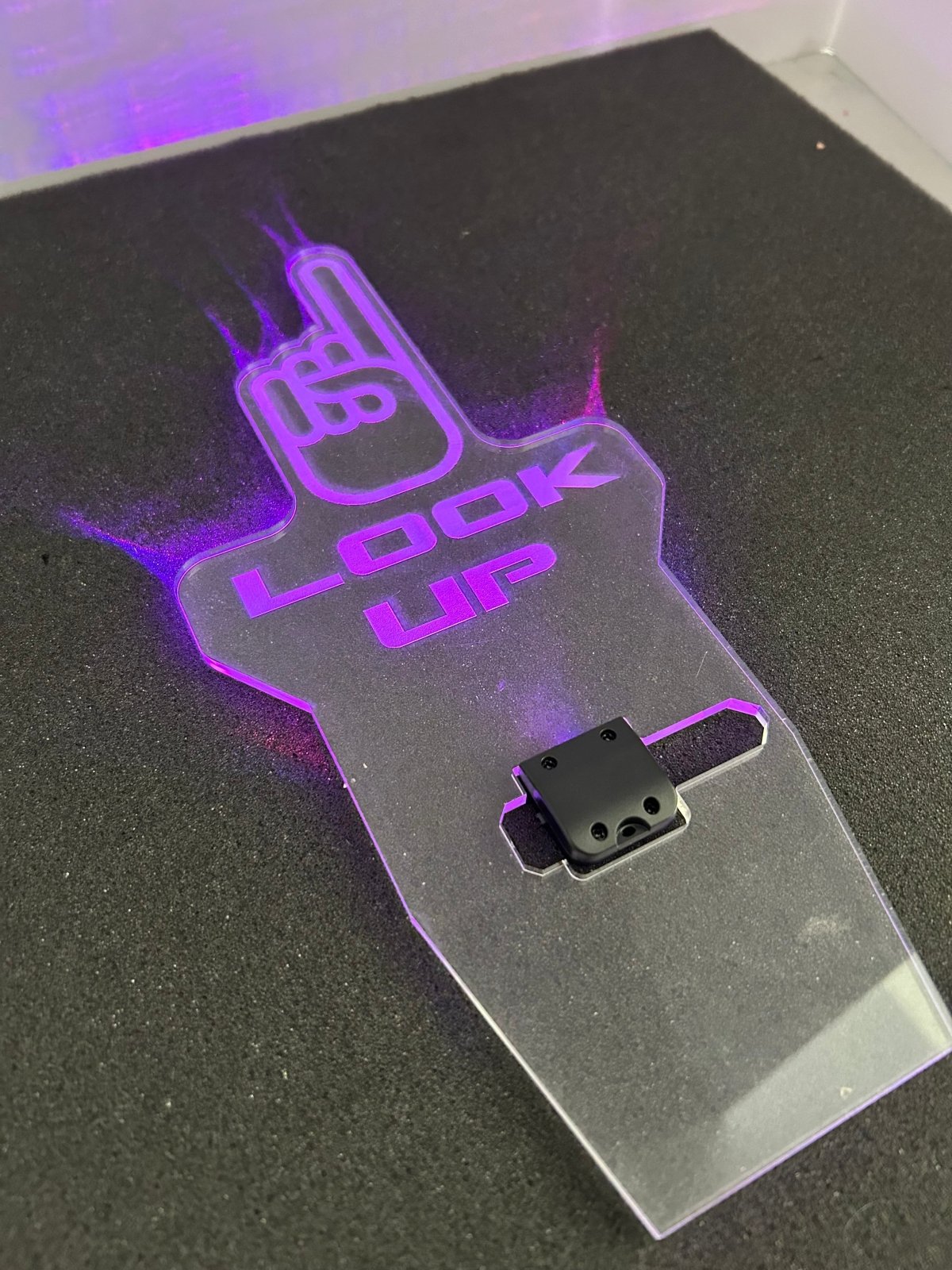 "Look Up" or "Look Back" Cup Holder Sign