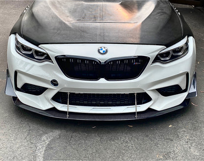BMW F87 M2 Competition Stock Bumper Carbon Fiber Front Wind Splitter 2019-2021