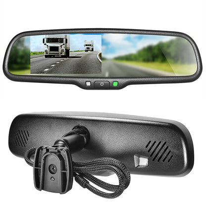 Master Tailgaters 10.5" Rear View Mirror with 4.3" LCD Screen | Rearview Universal Fit Mount | Auto Adjusting Brightness LCD | Anti Glare | Full Original Mirror Replacement | Easy to Install