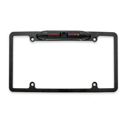 Master Tailgaters License Plate Frame Front or Backup Camera with 8 IR LED Night Vision, Metal Construction, 170° Wide Angle Camera, Waterproof