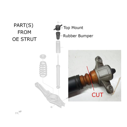 GODSPEED Hyundai Elantra GT (BD) 2018–2020 Mono-AIR Strut Lowering Kit