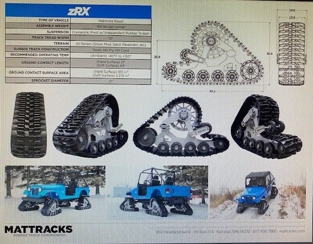 Mattracks for Roxor full track kit