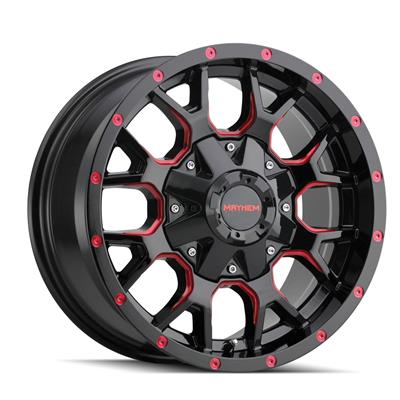 WHEEL ALUM BLK MACHINED 18X9