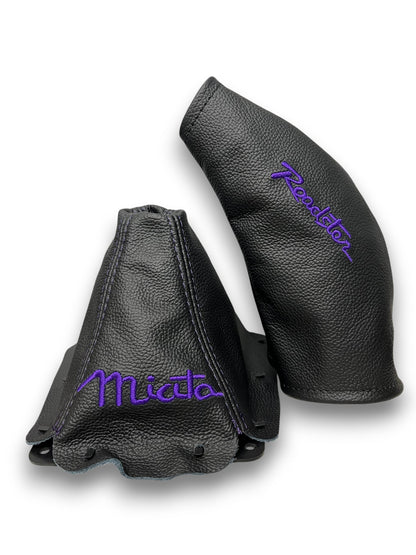 Embroidery Genuine Leather Handbrake & Shift Boot Cover For MZADA MK1 MX-5 1998-2005 (Copy)
