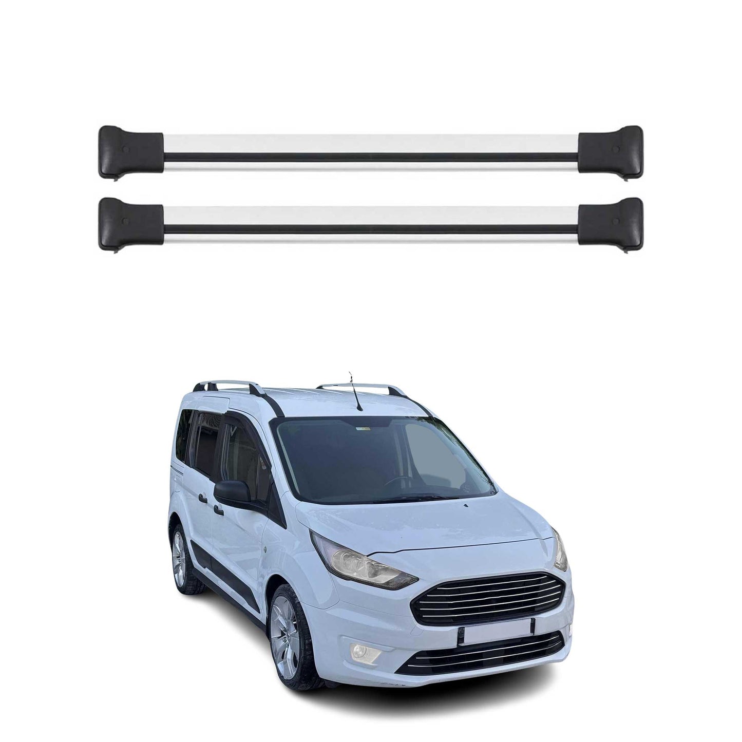 2014-2023 Ford Transit Connect Roof Rack Cross Bars Silver